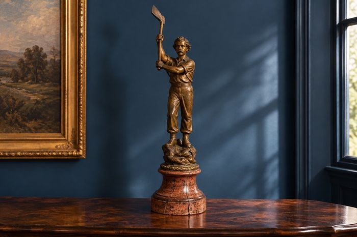 Vintage European Lumberjack Sculpture  1920s