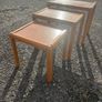 Mid-century vintage retro danish style nest of tables c1970 Image 3