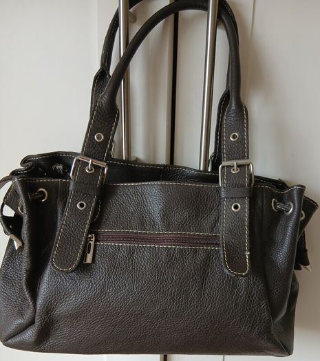 Brown real leather bag  15 euro