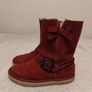 Clarks Kids Red leather Boots Image 4