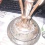 Very elegant Late 19th early 20th Century French Bronze effect Lamp, featuring Cherubs and well cast Floral Motifs on a Marble Base Image 6
