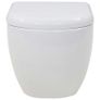 Wall-Hung Toilet with Concealed Cistern Ceramic White Image 10