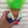 Vintage Green Hair Troll In Shirt Blue Dungarees Used Please look at the pictures Image 10