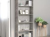 5-Tier Book Cabinet Concrete Grey 80x30x189 cm Chipboard