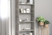 5-Tier Book Cabinet Concrete Grey 80x30x189 cm Chipboard