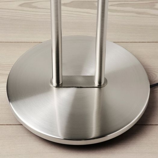 LED floor uplighter/reading lamp, dimmable/nickel-plated, 180 cm