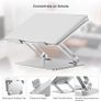 Laptop Stand, Multi-Angle Laptop Riser with Heat-Vent, Adjustable Notebook Stand Compatible for Laptop (11-15 inches) including MacBook Pro/Air, Lenovo, Samsung-Silve Image 5