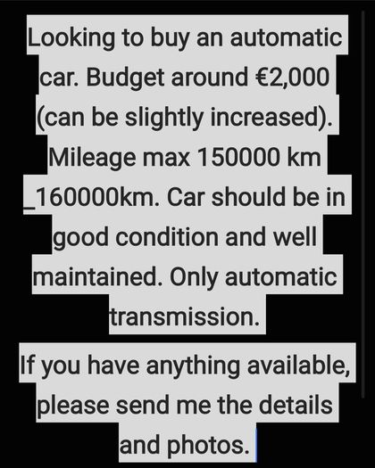 automatic car