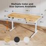 L-Shaped Electric Standing Desk, 150cm Height Adjustable Sit-Stand Desk for Home Office, Ergonomic Computer Desk with Spliced Board, Light Brown Image 2