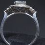 Vintage 9ct White Gold Cluster Ring  Size 51.5 Image 5