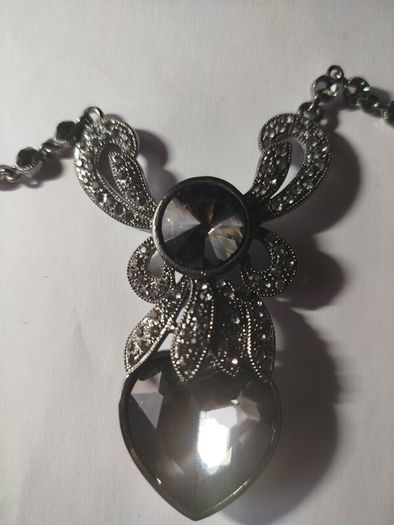 Gun metal necklace