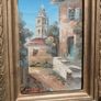 Antique Small oil on canvas painting and gold Louis Style French Deluxe Antique Frame (13,5" x 15,5") Image 8