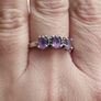 Sterling silver ring with amethysts (trilogy). Image 5