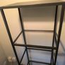 IKEA Shelving Unit Black/Brown Glass Image 3