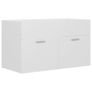 Sink Cabinet with Built-in Basin White Chipboard Image 5