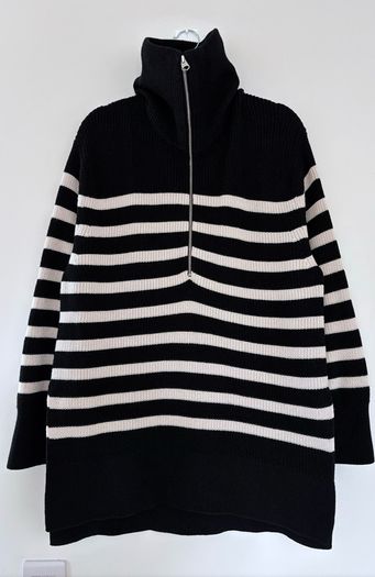 ARKET Wool Cotton Half Zip Jumper
