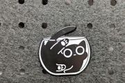 Cute cat in bowl enamel pin
