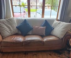 Aniline Leather 3-Seater Sofa & Matching Armchair