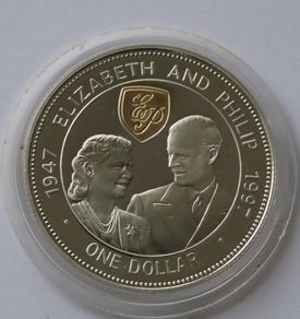 Silver proof Barbados Dollar 1997