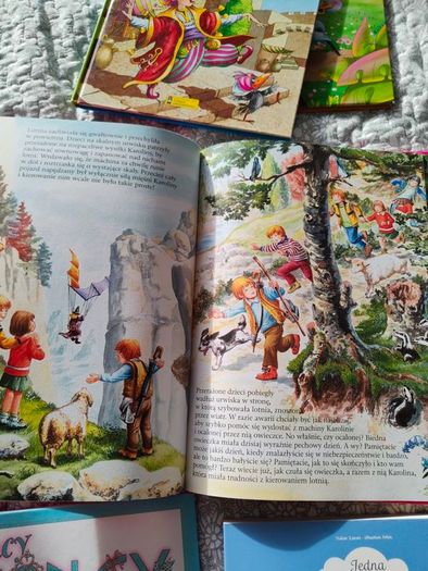 bundle of 7 story books in Polish Hard Cover Like New
