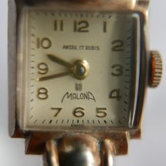 Vintage1930s MALONA Ancre 17 Rubis Ladies Watch Vintage Hand Wind Up Wrist Watch Art Deco Swiss Made Working