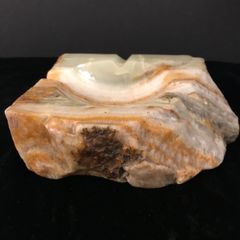 Vintage 1960's Rare Natural Onyx Ash Tray