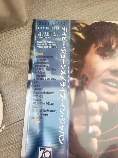 Davy Jones live in japan 3 vinyl
