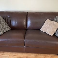Brown Leather 3 piece suite
