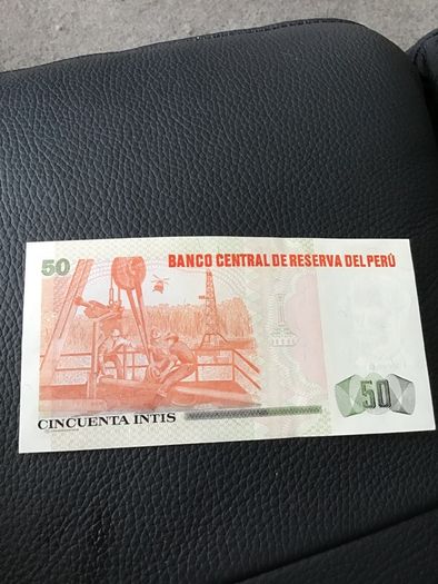 Rare Peru Banknote 50 Intis