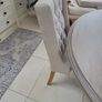 4 upholstered linen dining chairs Image 7