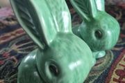 10cm high Pair of Art Deco Mid Century Vintage Original Sylvac Bunnies