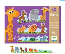 Djeco Animal Puzzle small & big EUC