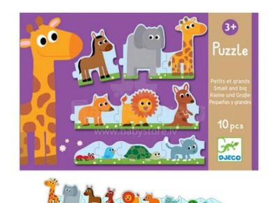Djeco Animal Puzzle small & big EUC