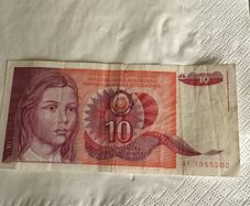 Rare Yugoslavia Banknote- 10 Dinara