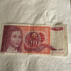 Rare Yugoslavia Banknote- 10 Dinara