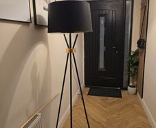 black & gold floor lamp