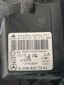 headlamp Mercedes w246 2011-2018 xenon n/s
