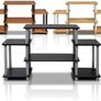 NEW SALE | No Tools Entertainment Center, TV Unit, TV Stands, Black/Grey,105.4 (W) x 58 (H) x 29.5 (D) Image 4