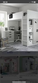 Ikea loft bed with desk