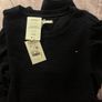 Tommy Hilfiger navy sweatshirt TEXTURED RUFFLE KNIT TOP Image 3