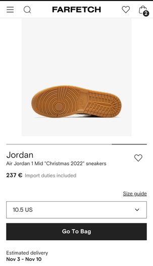 Nike Air Jordan 1  Mid:    SIZE US 10.5 / UK 9.5