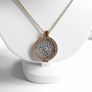 Women's  Silver Necklace Emozioni Rose Gold Reversible Coin Keeper with coin Image 3