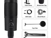 USB Microphone Condenser D80 Recording Microphone with Stand and Ring Light for PC Karaoke Streaming Podcasting for Youtube