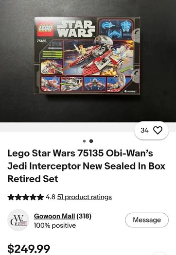90 Euro Each!! - Lego Star Wars - Retired Sets