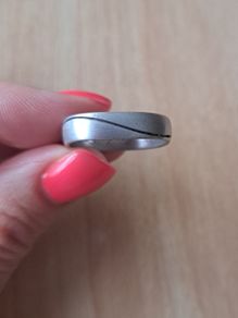 Silver 925 ring rounded square size R1/2