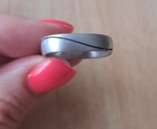 Silver 925 ring rounded square size R1/2