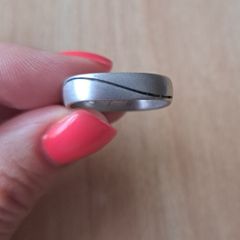 Silver 925 ring rounded square size R1/2