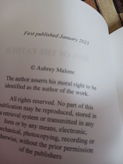 Aubrey Malone/ Sins of the Fathers/ 2023