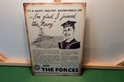 Irish navy recruitment poster tin metal sign