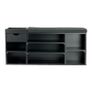 Shoe Storage Bench White  with Cushion & Drawer Image 4